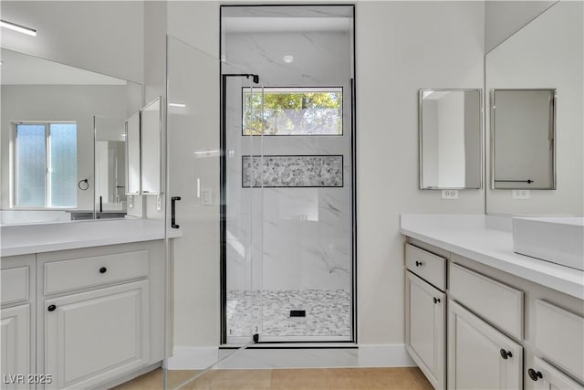 11621 La Mirago Pl, Las Vegas, NV 89138 - full bathroom featuring a marble finish shower and vanity