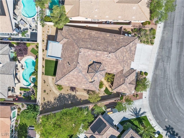 11621 La Mirago Pl, Las Vegas, NV 89138 - aerial overview of property's location with a pool area