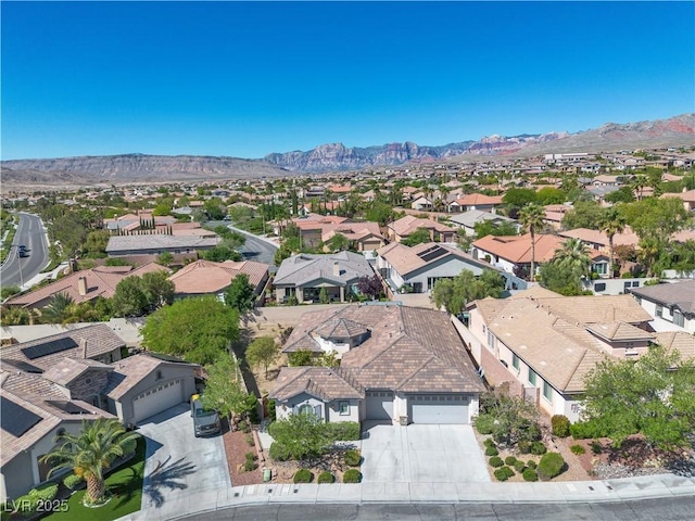 11621 La Mirago Pl, Las Vegas, NV 89138 - aerial perspective of suburban area featuring a mountainous background