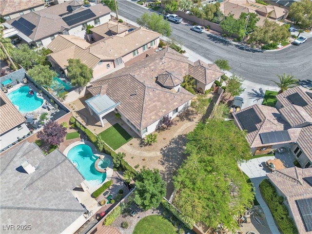 11621 La Mirago Pl, Las Vegas, NV 89138 - aerial view of property and surrounding area featuring a pool