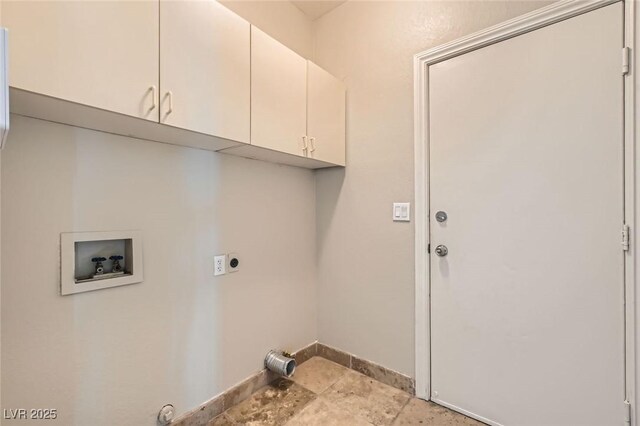 8124 Bay Harbor Dr, Las Vegas, NV 89128 - laundry area with washer hookup, cabinet space, electric dryer hookup, and baseboards
