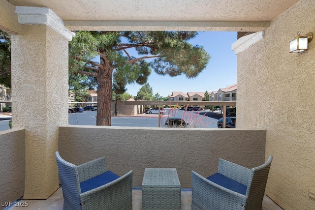 balcony featuring a residential view