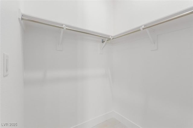 view of walk in closet
