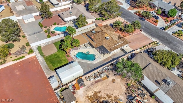 6117 Foxcroft Ave, Las Vegas, NV 89108 - aerial perspective of suburban area with a pool