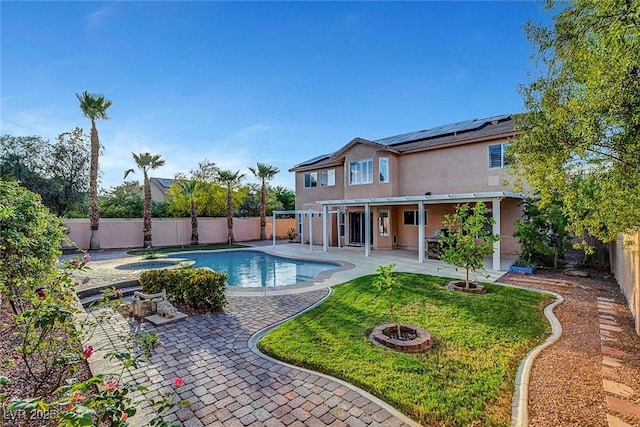 281 Powerbilt Ave, Las Vegas, NV 89148 - view of pool featuring a patio area and an outdoor fire pit