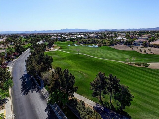 281 Powerbilt Ave, Las Vegas, NV 89148 - aerial view of residential area with a water and mountain view and a local golf course