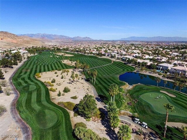 281 Powerbilt Ave, Las Vegas, NV 89148 - view of property location with a water and mountain view, nearby suburban area, and a golf club