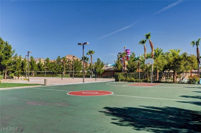 281 Powerbilt Ave, Las Vegas, NV 89148 - view of basketball court with community basketball court, fence, and volleyball court