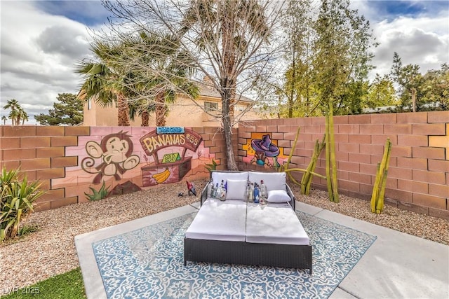 view of patio / terrace with a fenced backyard