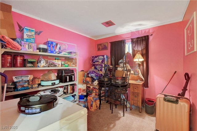 5220 Shasta Daisy St, North Las Vegas, NV 89031 - carpeted home office with radiator and ornamental molding