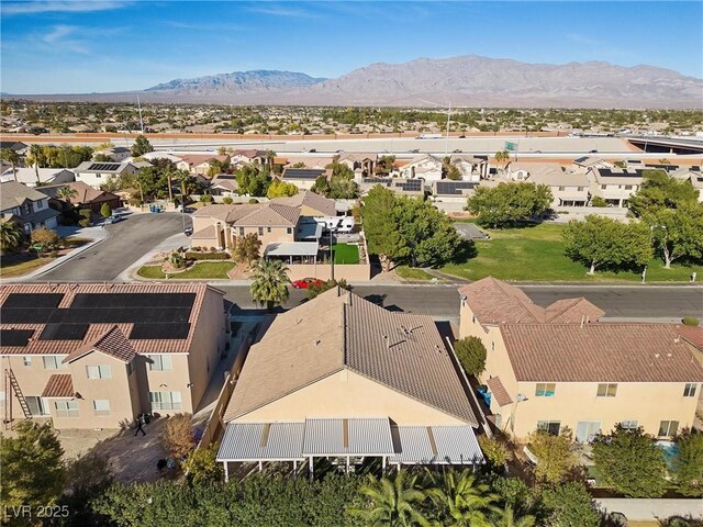 6141 Markleham Ave, Las Vegas, NV 89130 - aerial perspective of suburban area with a mountainous background