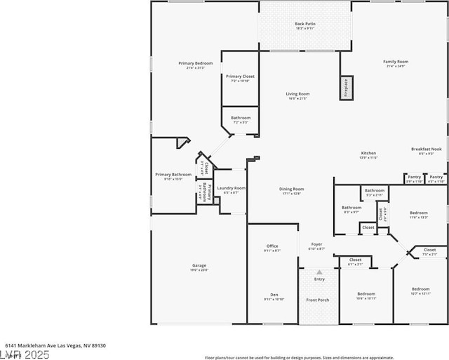 6141 Markleham Ave, Las Vegas, NV 89130 - view of floor plan / room layout