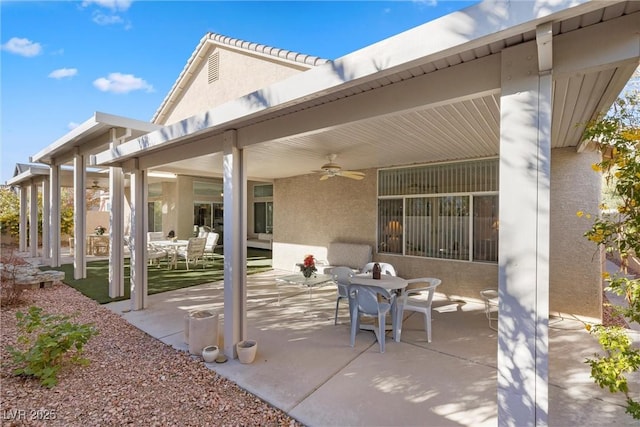 6141 Markleham Ave, Las Vegas, NV 89130 - view of patio / terrace featuring ceiling fan and outdoor dining area
