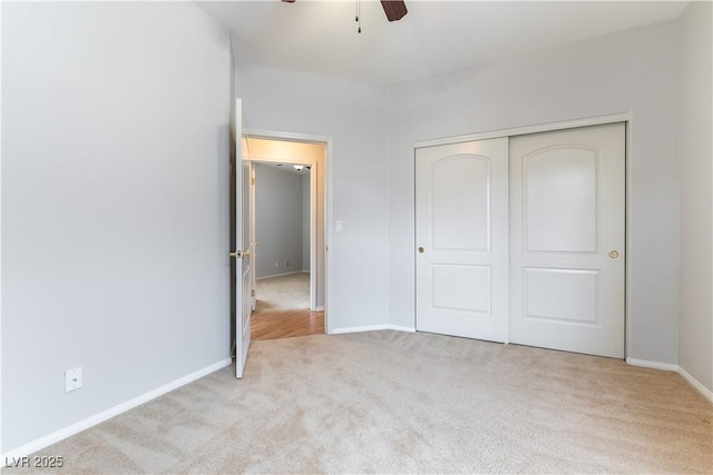 1933 Davina St, Henderson, NV 89074 - unfurnished bedroom with carpet floors, baseboards, a closet, and ceiling fan