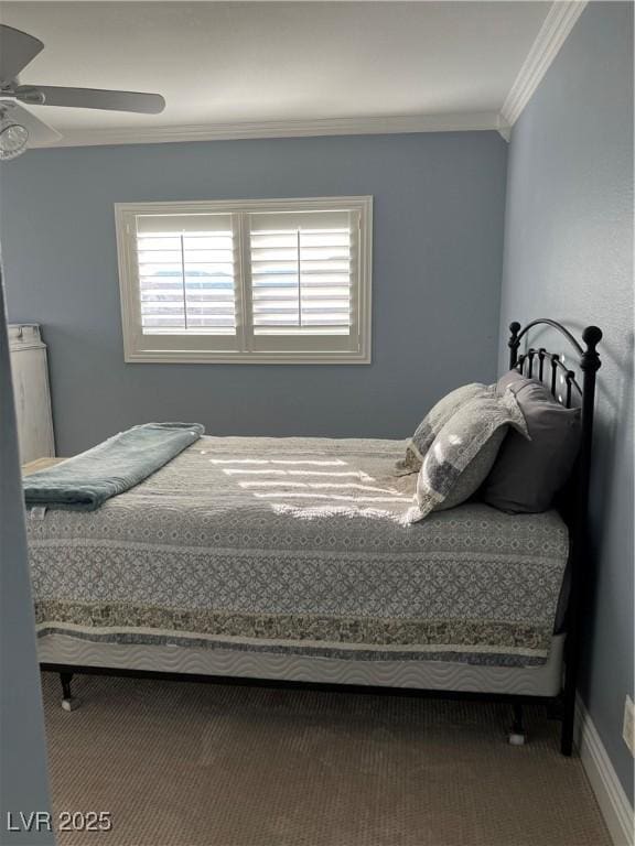 bedroom featuring ornamental molding