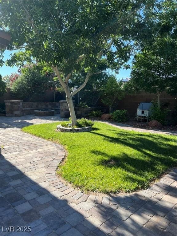 view of grassy yard