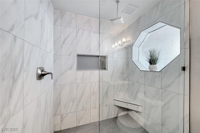 full bathroom with a shower stall
