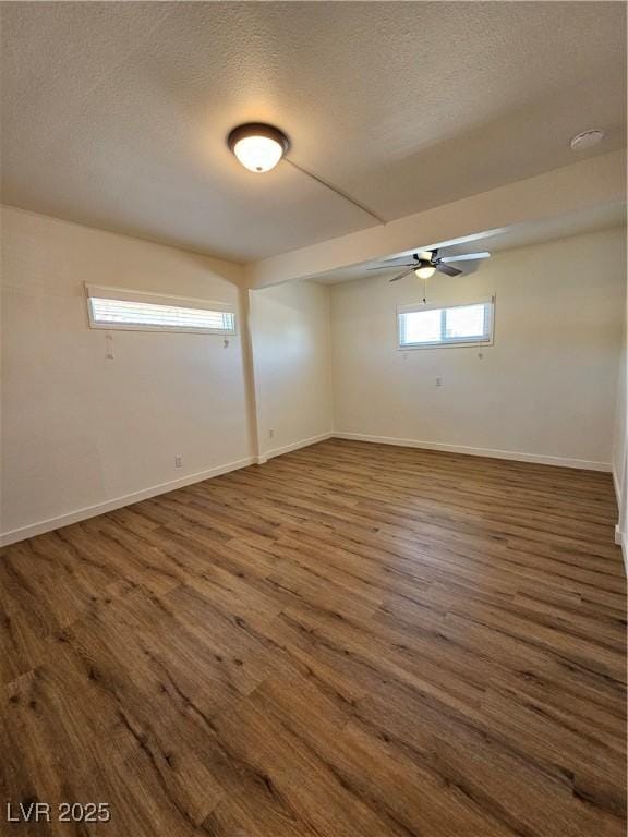 131 Copper St, Henderson, NV 89015 - unfurnished room with wood finished floors, a textured ceiling, ceiling fan, and baseboards