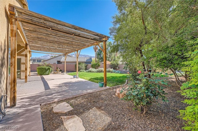 view of patio with a pergola