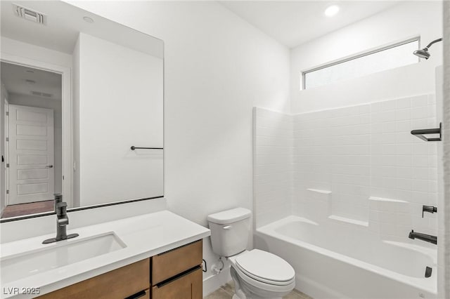 10851 Hanwicke Harbor Ave, Las Vegas, NV 89166 - bathroom with toilet, vanity, and shower / bathtub combination