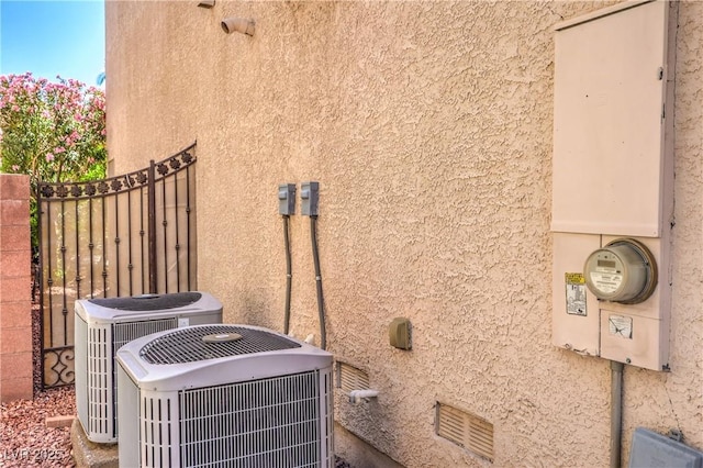 6559 Musette Ave, Las Vegas, NV 89139 - exterior view of central air condition unit and stucco siding