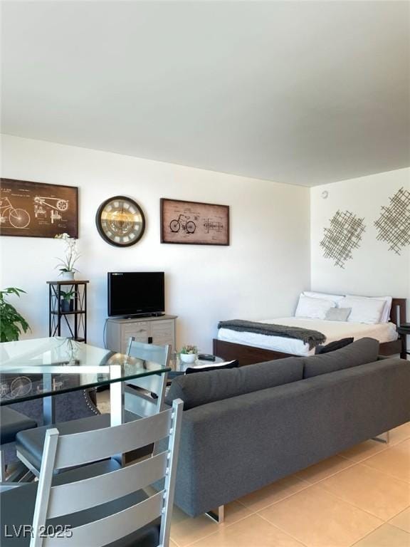 view of tiled living room