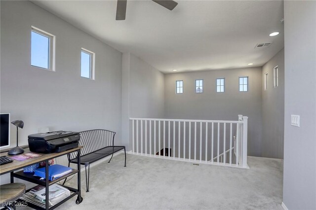 5650 Pleasant Palms St, North Las Vegas, NV 89081 - office space with carpet, a ceiling fan, healthy amount of natural light, and recessed lighting