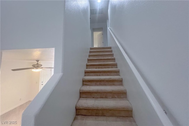 9148 Alluring Ave, Las Vegas, NV 89149 - staircase with ceiling fan