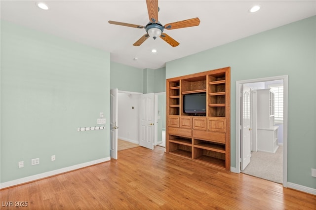 215 Great Gable Dr, Las Vegas, NV 89183 - unfurnished bedroom with baseboards, light wood finished floors, and recessed lighting