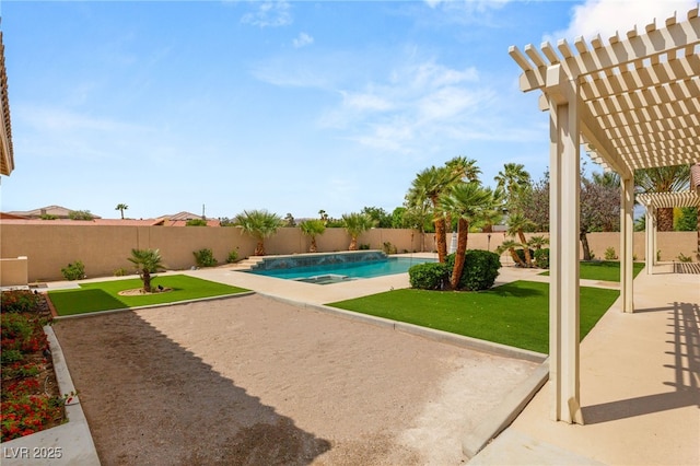215 Great Gable Dr, Las Vegas, NV 89183 - view of pool with a pergola and a patio area