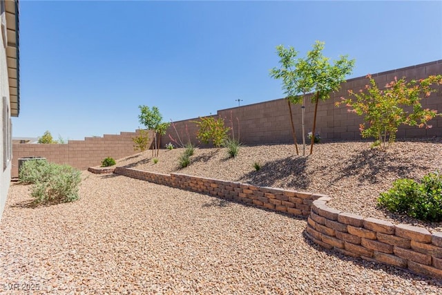 view of fenced backyard