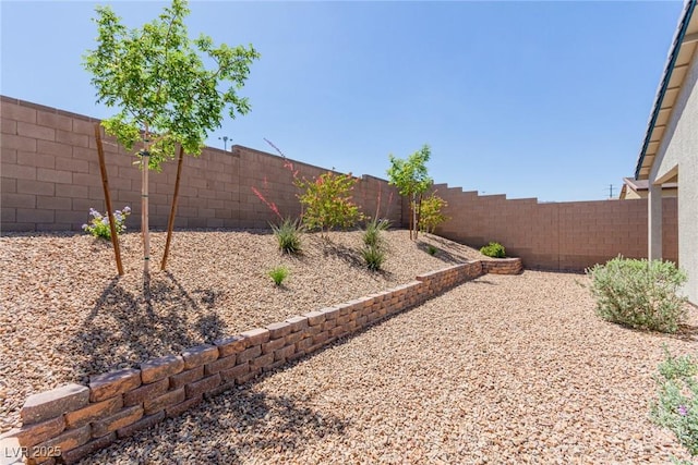 view of fenced backyard