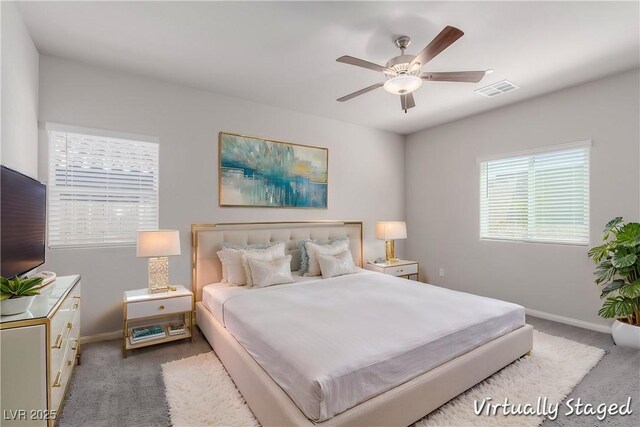 10257 Sequoia Falls Pl, Las Vegas, NV 89149 - bedroom featuring carpet flooring, baseboards, and a ceiling fan