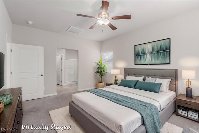 10257 Sequoia Falls Pl, Las Vegas, NV 89149 - bedroom featuring carpet flooring, baseboards, and a ceiling fan