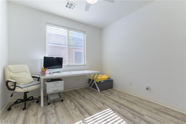 10742 Cowlite Ave, Las Vegas, NV 89166 - office space featuring wood finished floors and ceiling fan