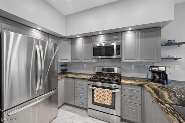 4821 Black Bear Rd Unit 101, Las Vegas, NV 89149 - kitchen featuring stainless steel appliances and gray cabinetry