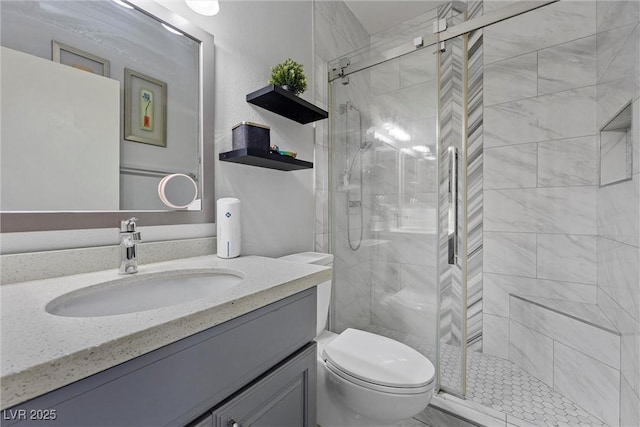 4821 Black Bear Rd Unit 101, Las Vegas, NV 89149 - full bath featuring toilet, vanity, and a shower stall
