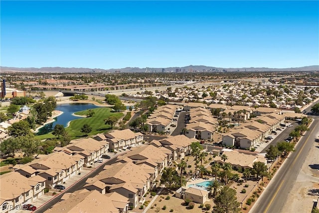 4821 Black Bear Rd Unit 101, Las Vegas, NV 89149 - aerial view of property's location featuring a water and mountain view and nearby suburban area