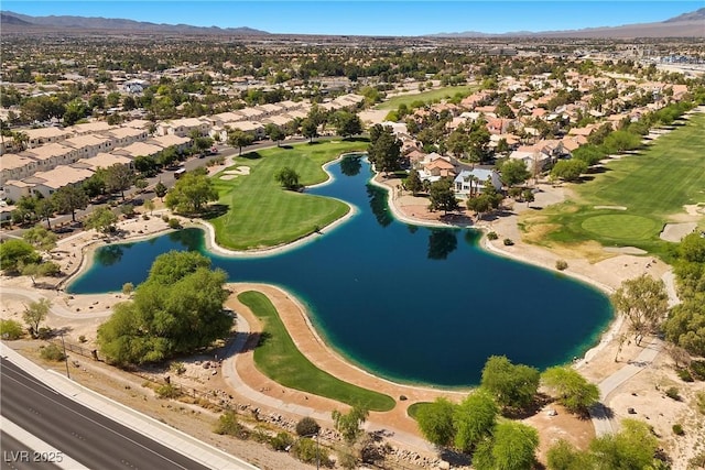 4821 Black Bear Rd Unit 101, Las Vegas, NV 89149 - aerial overview of property's location with nearby suburban area, a water and mountain view, and a golf club