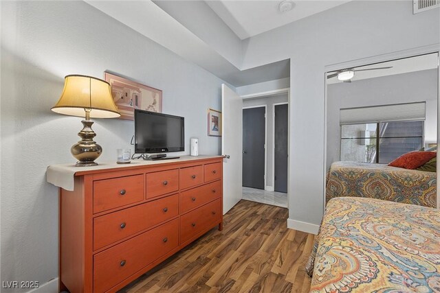 4821 Black Bear Rd Unit 101, Las Vegas, NV 89149 - bedroom featuring dark wood-style floors and baseboards