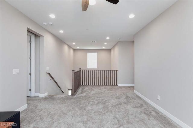 8873 Howell St, Las Vegas, NV 89166 - empty room with carpet floors, recessed lighting, a ceiling fan, and baseboards