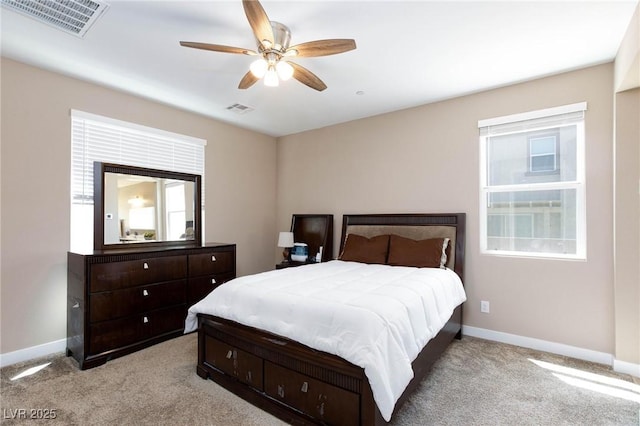 8873 Howell St, Las Vegas, NV 89166 - bedroom with carpet flooring, baseboards, and ceiling fan
