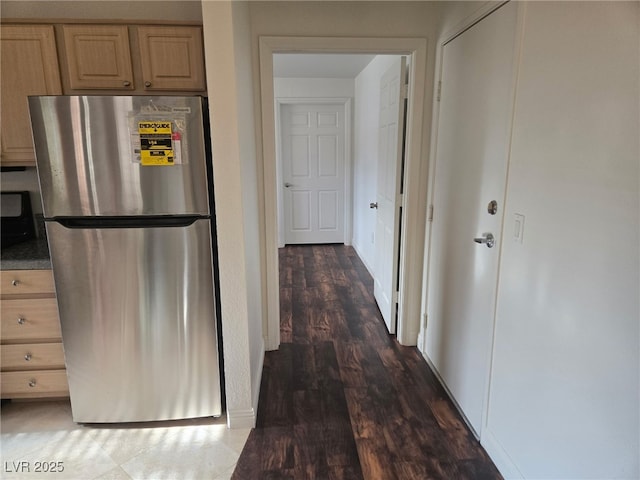 hall featuring dark wood finished floors