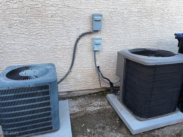 529 Rancho Del Mar Way N, Las Vegas, NV 89031 - exterior view of cooling unit and stucco siding