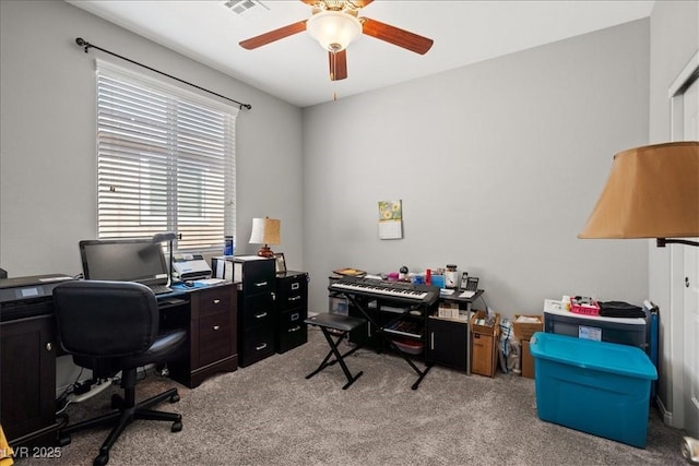 3708 Fuselier Dr, North Las Vegas, NV 89032 - office space featuring light carpet and a ceiling fan