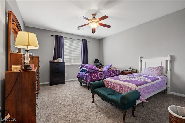 3708 Fuselier Dr, North Las Vegas, NV 89032 - carpeted bedroom featuring baseboards and a ceiling fan