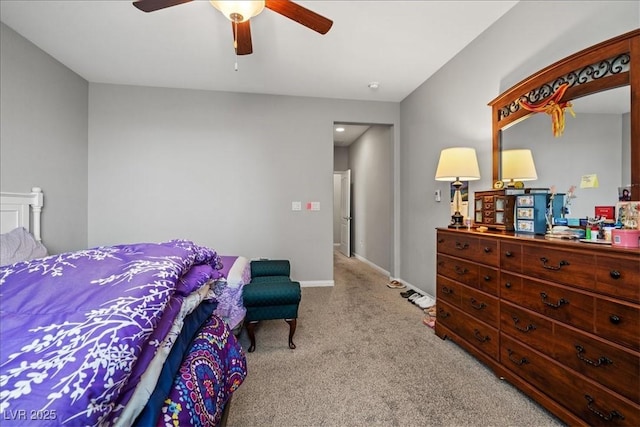 3708 Fuselier Dr, North Las Vegas, NV 89032 - bedroom with carpet floors, a ceiling fan, and baseboards