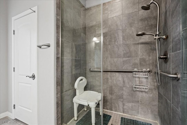 3708 Fuselier Dr, North Las Vegas, NV 89032 - full bath featuring a stall shower and tile patterned floors