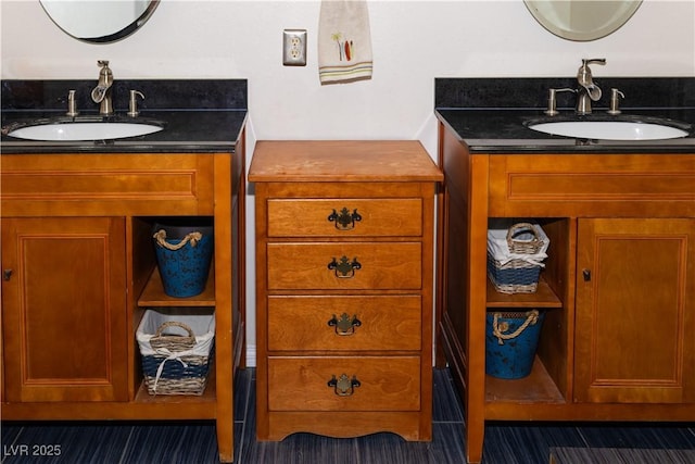 bathroom with two vanities