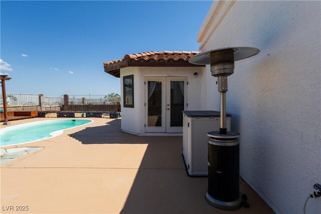 2822 La Palma Dr, Laughlin, NV 89029 - view of swimming pool with french doors and a patio